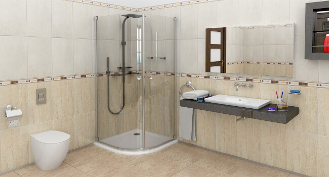 Bathroom in rented house Stratford upon Avon